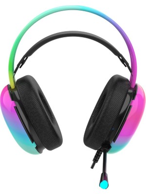 Inca IGK-X8S  Empousa Series 7.1 Surround Transparan Rgb LED  Effect Gaming Headset