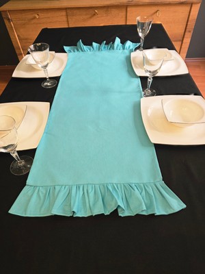 Iki Tarafı Fırfırlı Runner - Sıvı Itici Özlliğe Sahip