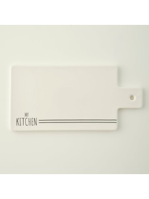 My Kitchen Porselen Sunum Tahtası Beyaz (30X15X0,8 Cm)