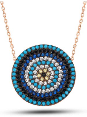 925 Ayar ​gümüş Rose Nazar Kadın Kolye