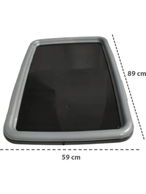 Pribor Xxl Köpek Büyük Tuvaleti Maxi Gri Antrasit Rengi 59X89 cm