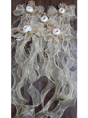 5 Adet Gold Organze Bohça Valiz Konvoy Süsü