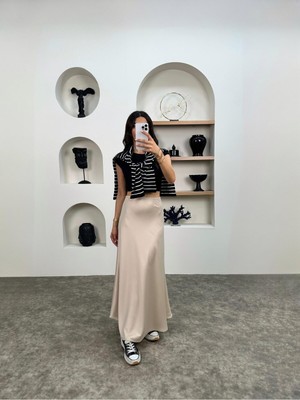 Basic Uzun Saten Etek