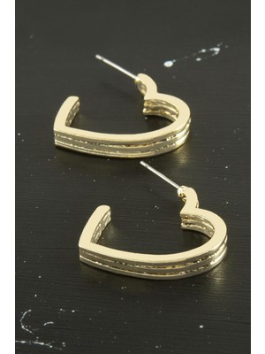 Bijuteri Net Kalp Trend Metal Küpe