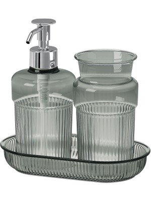 Banyo Seti, Gri, 3 Parça