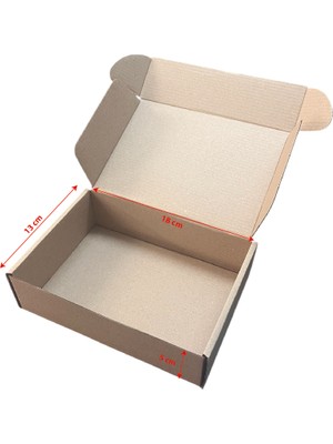 E-Ticaret Karton Kargo Kutusu 18 x 13 x 5 cm 100 Adet