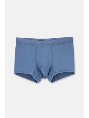 Gri Mavi Düz Micro Modal Boxer