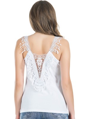 Derya Kurşun Dekolte Güpürlü Kadın Atlet 178