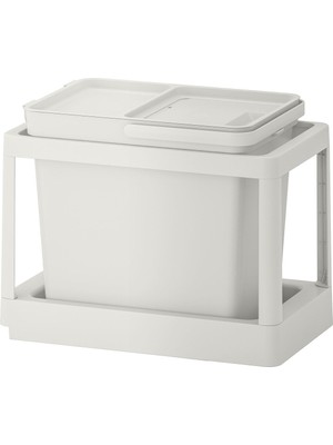 Çöp Ayırma Çözümü, Beyaz-Açık Gri, 22 Lt