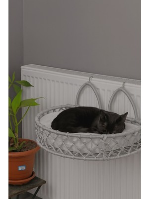 Reyo Kedi Köpek Kalorifer Yatağı, Hamak, Kedi Yatağı Gri