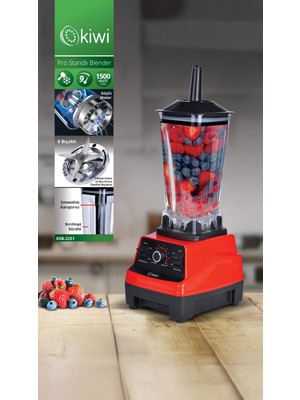 Kiwi Ksb-2251 2000w 6 Paslanmaz Çelik Bıçaklı Pro Standlı Blender