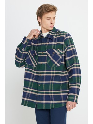Wrangler W242602900 Multi Erkek Çizgili Çift Cepli Uzun Kollu Oduncu Gömleği