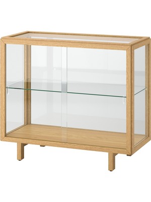 Vitrin, Meşe Kaplama, 100X40X86 cm