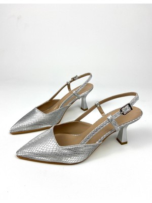 Desenli 6 cm Ince Topuklu Ayakkabı 01493