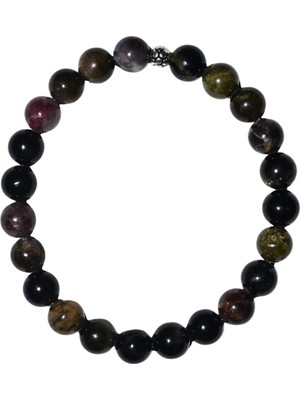 Turmalin Bileklik Doğaltaş 8mm Unisex Odaklanma Taşı