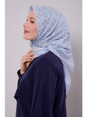 Bebe Mavisi Puzzle Desen Soft Eşarp