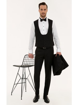 Pierre Cardin Erkek Siyah Ex. Slim Fit Smokin 50224041-VR046