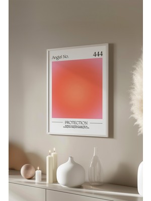 Aura Serisi Beyaz Çerçeveli Poster, Tablo No:8