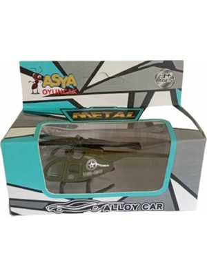 Asya Oyuncak Tekli Metal Helikopter 1688-7F-YEŞIL