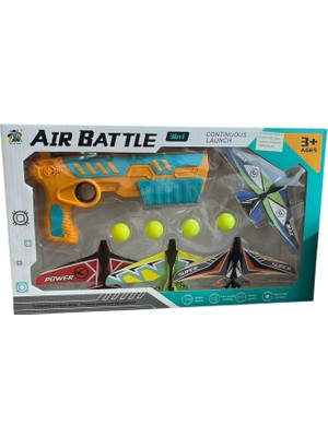 Birlik Oyuncak Uçak ve Top Atan Büyük Kutuda Tabanca WY301-TURKUAZ