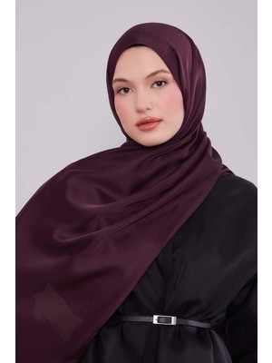 Vişne Düz Premium Abiye Şal