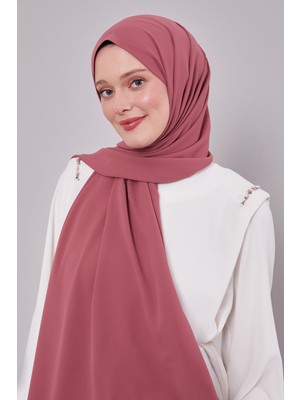 Lêvi D'or Koyu Pembe Düz Trend Şal