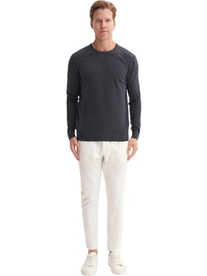 Slim Fit Soft Touch Basic Bisiklet Yaka KAZAK-33155