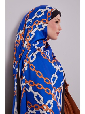 Saks Zincir Twill Şal