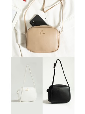 Kadın 3’lü Mini Urban Çapraz Askılı Fermuarlı Ayarlanabilir Askılı El ve Kol Omuz Çantası