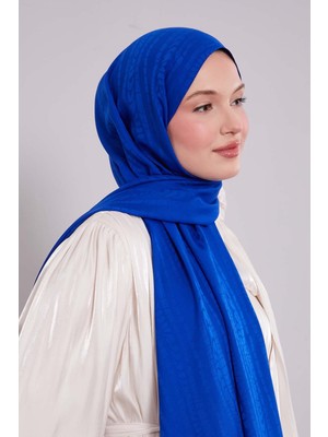 Saks Karışık Şerit Desen Green Şal