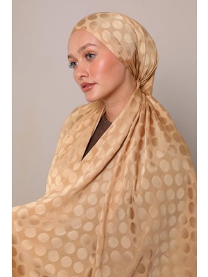 Gold Benek Desenli Jakar Capri Şal