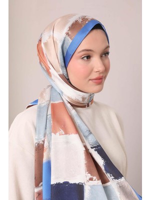 Saks Dama Desen Twill Şal