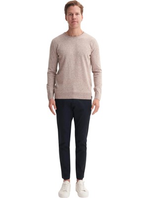 Premium Slim Fit Viskon Karışımlı Bisiklet Yaka KAZAK-33220