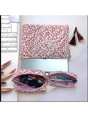 Etoiles Legend Laptop Çantası Üçlü Takım leopar desenli