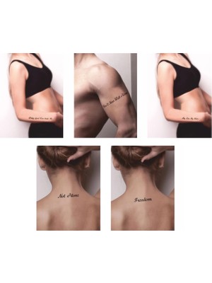 Favori Slogan Desenleri Hint Kınası ile Geçici Dövme Yapma Seti