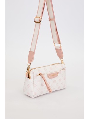 Pembe Çizgi Kuşaklı Omuz Çantası