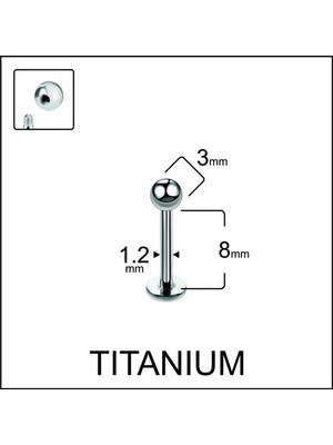 Aida Jewelss Yüksek Kalite G23 Titanium Top Titanyum Dudak Helix Kıkırdak Tragus Piercingi