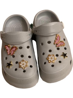 Çocuk Kelebek Taşlı Terlik Plaj Deniz Havuz Terliği