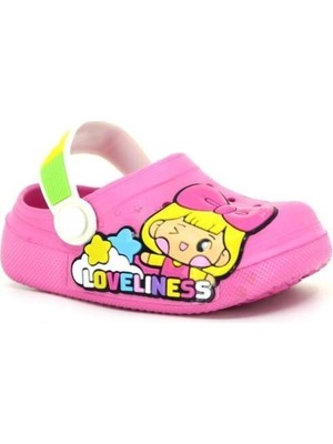 Kız Çocuk Prenses Figürlü Kaydırmaz Kreş Rahat Tabanlı Havuz-Plaj-Tatil-Bahçe Cross Terlik Sandalet