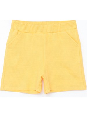 Lc Waikiki Yeni Sezon Beli Lastikli Dokulu Kız Çocuk Şort