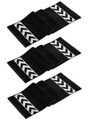 Sergeant 30X100 cm %100 PAMUK(450 Gsm) Siyah 3'lü Spor Havlusu Fitness Gym Golf Boks Havlusu