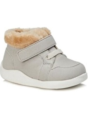 Tinky Hafif Ortopedik Kürklü Unisex Bebek Gri Ilk Adım Bot