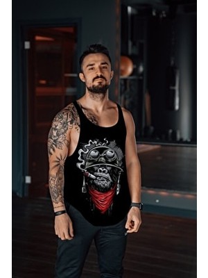 Freeyez Gritty Gorilla Dokuma Kumaşlı Sporcu Atleti Fitness Tank Top
