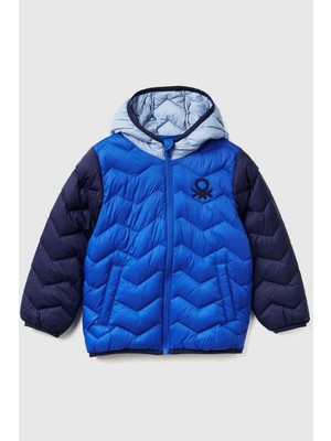 United Colors Of Benetton Erkek Bebek 2TWDGN02V-25K Mevsimlik Mont Mavi