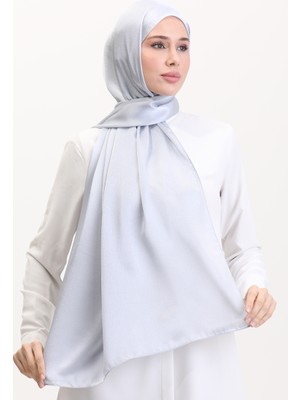 Jan Jan Şifon Şal 70239-02 Gümüş Gri