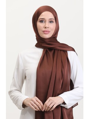 Jan Jan Şifon Şal 70239-32 Kahverengi