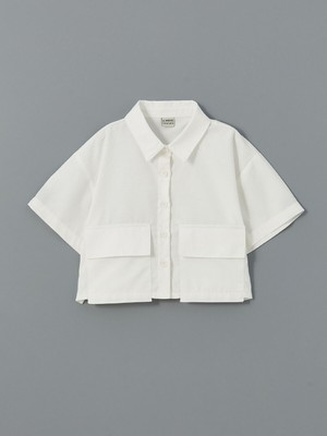 Lc Waikiki Yeni Sezon Basic Kısa Kollu Kız Çocuk Crop Gömlek