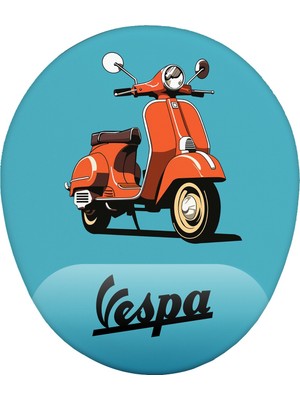 Hamiki Vespa Motosiklet Destekli Bilek Destekli Mouse Pad Ergonomik Kaymaz Taban Mousepad Fare Altlığı