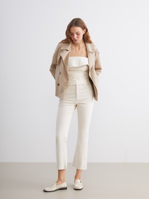 Lc Waikiki Yeni Sezon Crop Flare Kadın Jean Pantolon