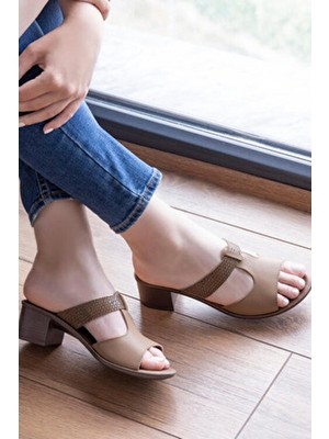 Muya Ceria Kadın Vizon Günlük Terlik Suni Deri 31010 Konforlu Yaz Sezonu 36/40